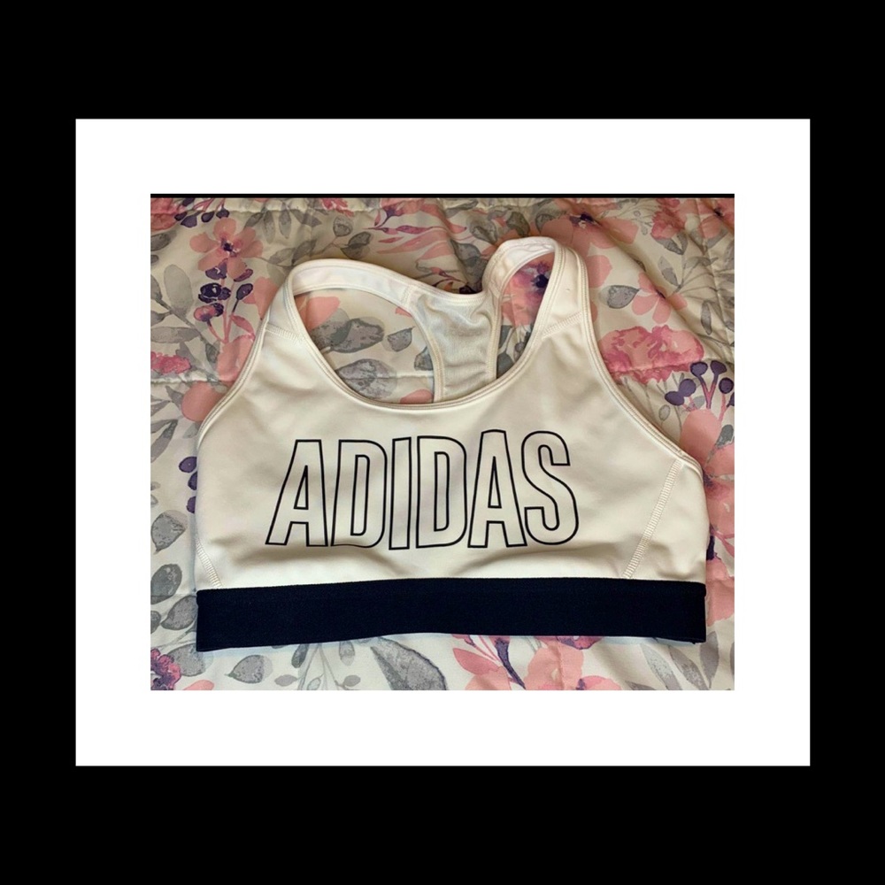 White Adidas Sports Bra